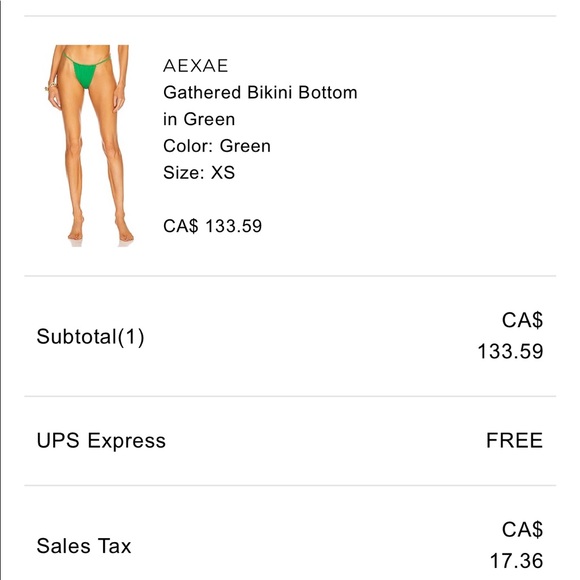 Aexae Green Bikini - Picture 4 of 5